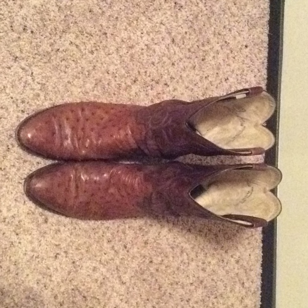 Ostrich cowboy boots